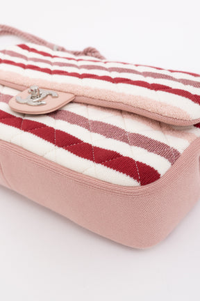 Stripe Jersey and Rope Flap Bag