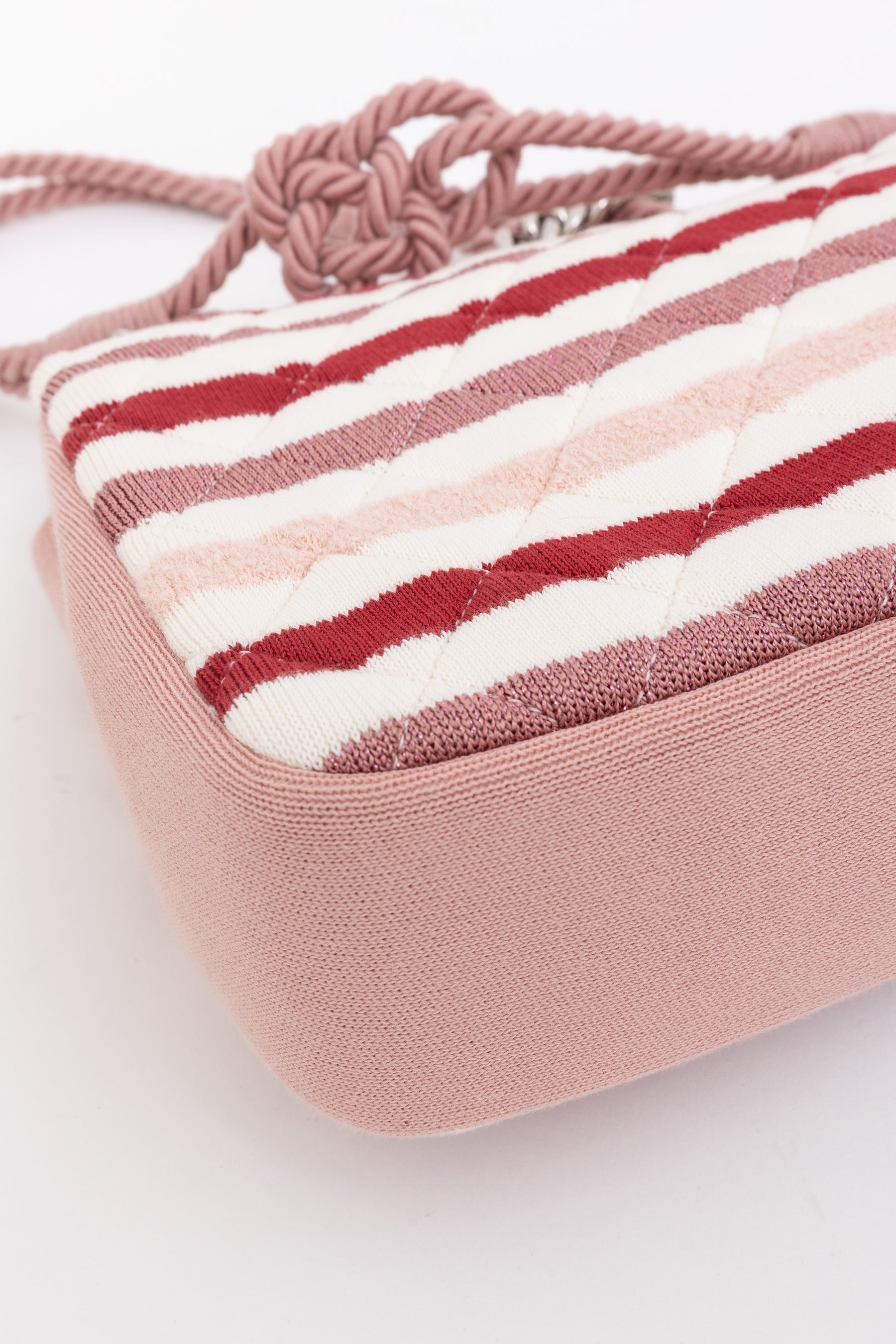 Stripe Jersey and Rope Flap Bag