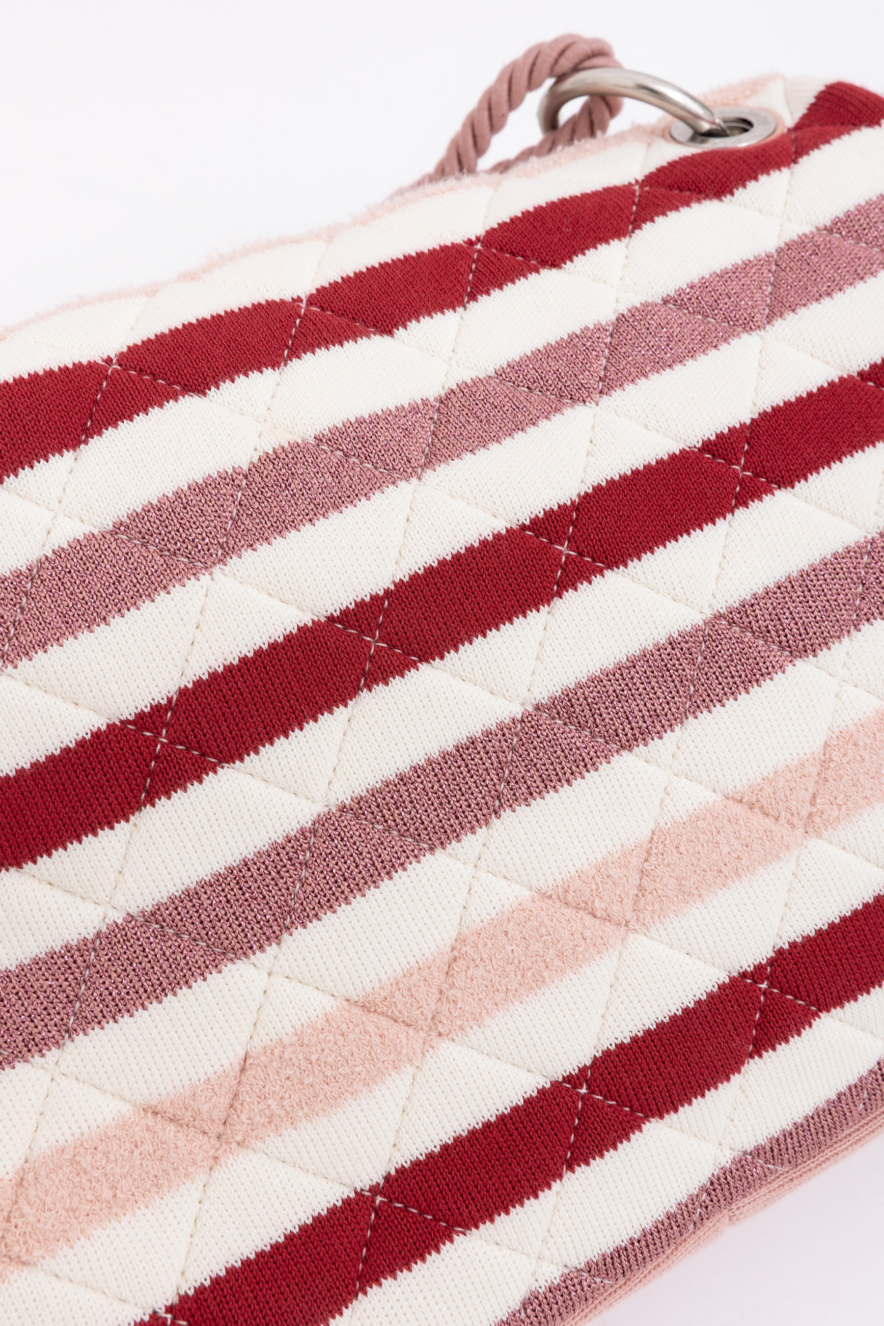 Stripe Jersey and Rope Flap Bag