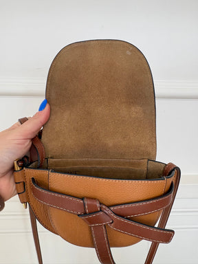 Loewe Tan Leather Mini Gate Bag