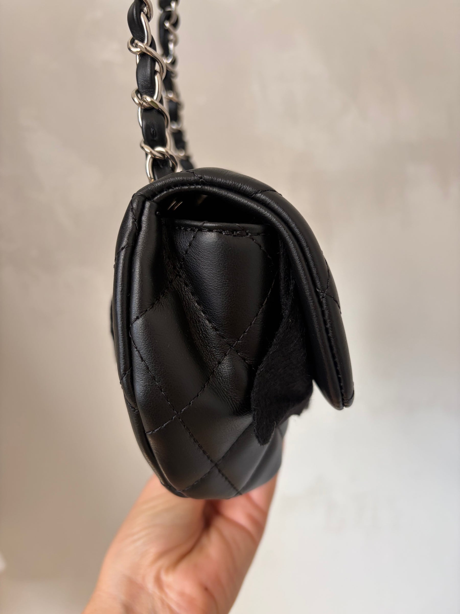Chanel Uniform Black Leather Belt Bag