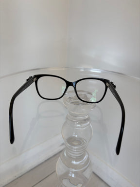 Chanel Black Bow Logo Arm Optical Glasses