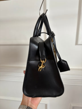 Saint Laurent Black Leather Baby Cabas Toe Bag