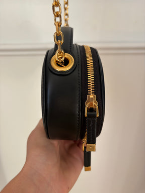 Dior Black Leather CD Signature Pouch Crossbody