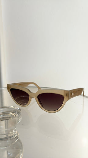 Scanlan Theodore Taupe Acetate Cat Eye Sunglasses