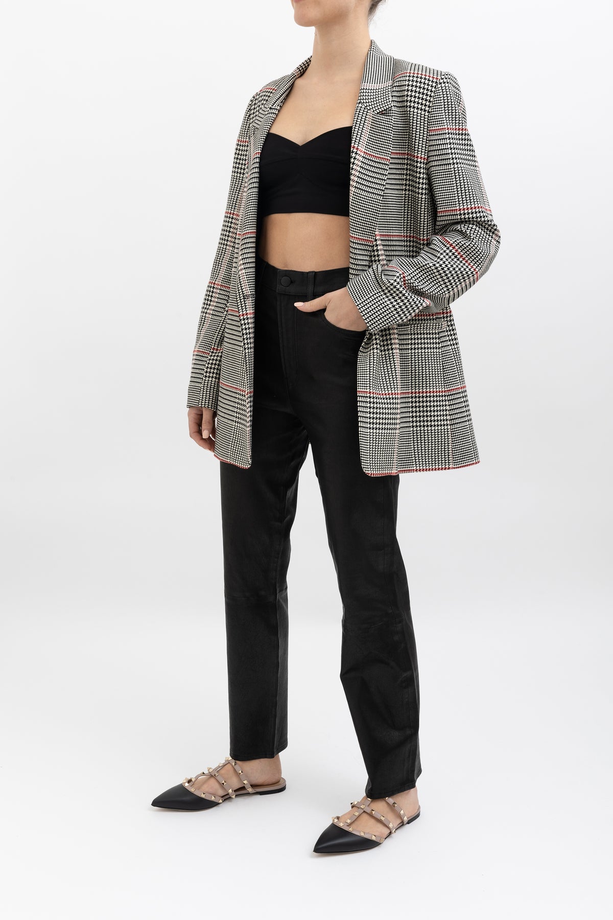 Houndstooth Check Blazer