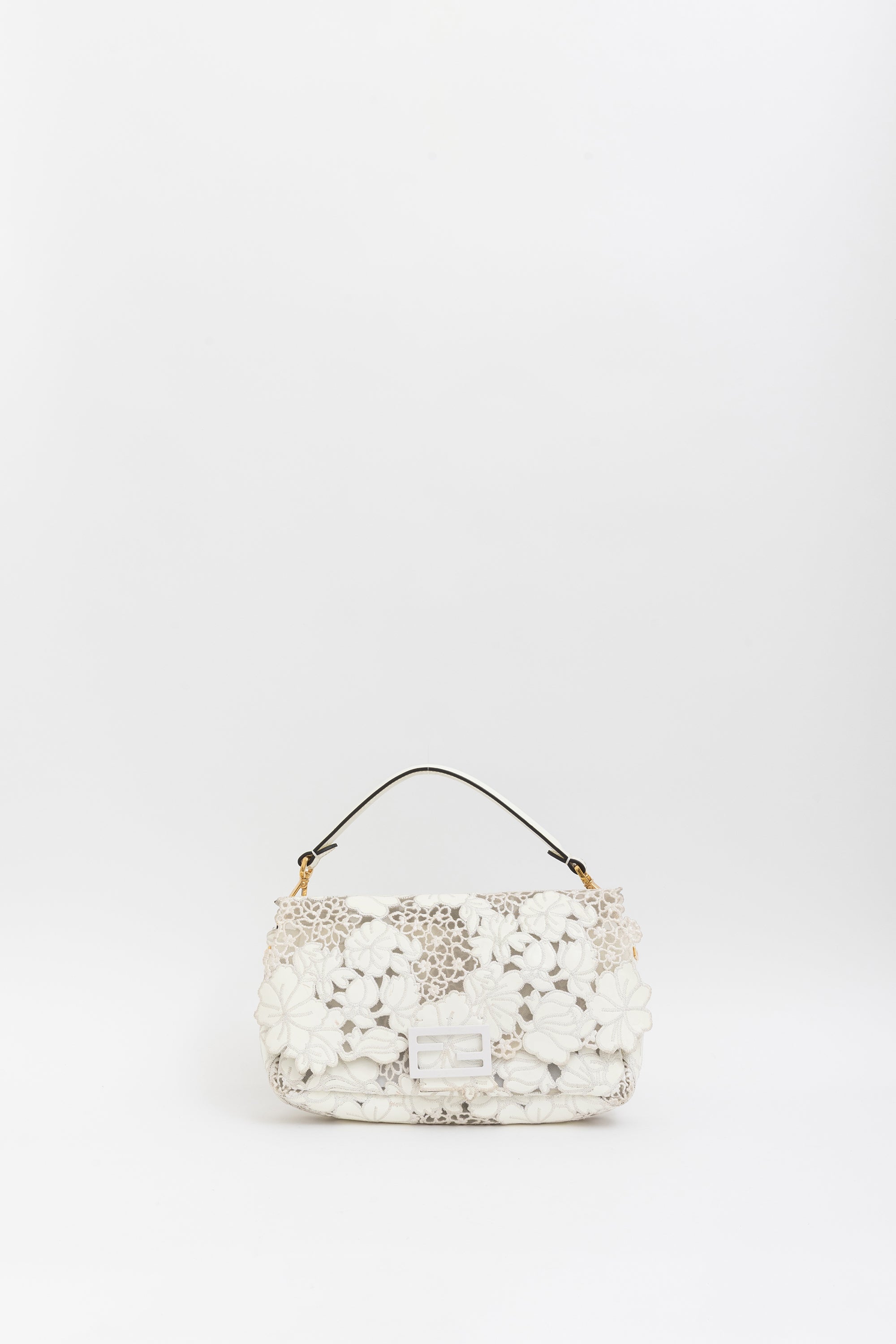 Embroidered Lace Baguette Bag