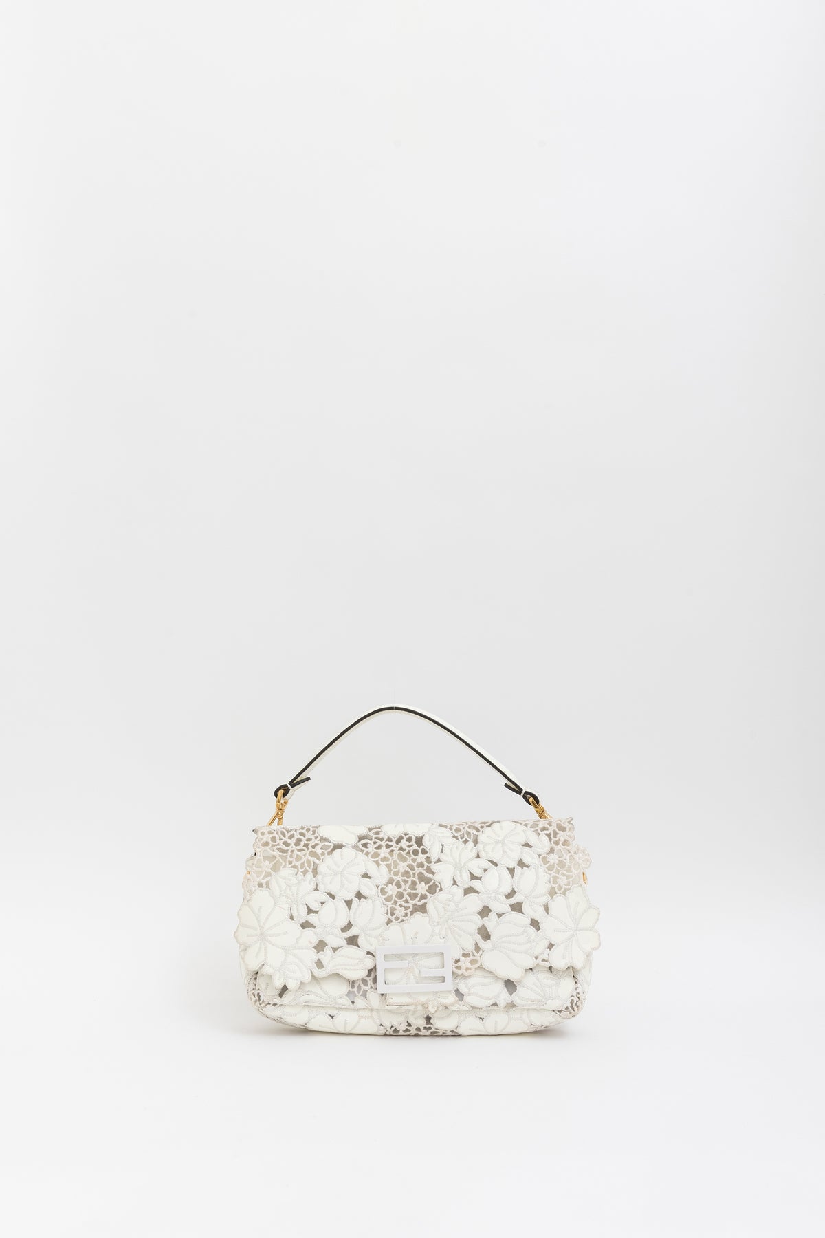 Embroidered Lace Baguette Bag