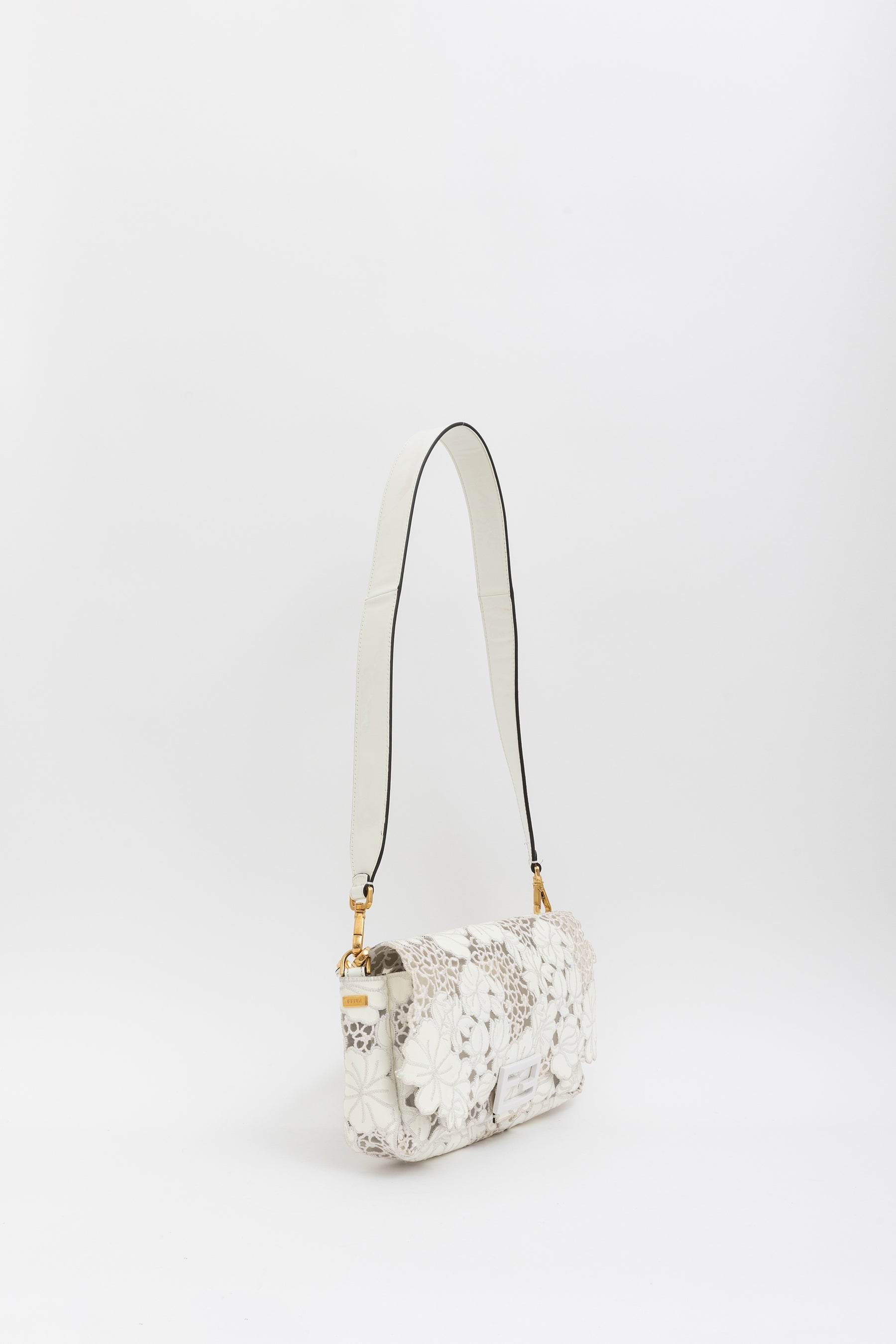 Embroidered Lace Baguette Bag