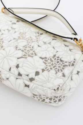 Embroidered Lace Baguette Bag