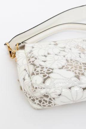 Embroidered Lace Baguette Bag