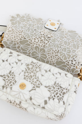 Embroidered Lace Baguette Bag