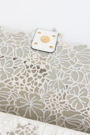 Embroidered Lace Baguette Bag