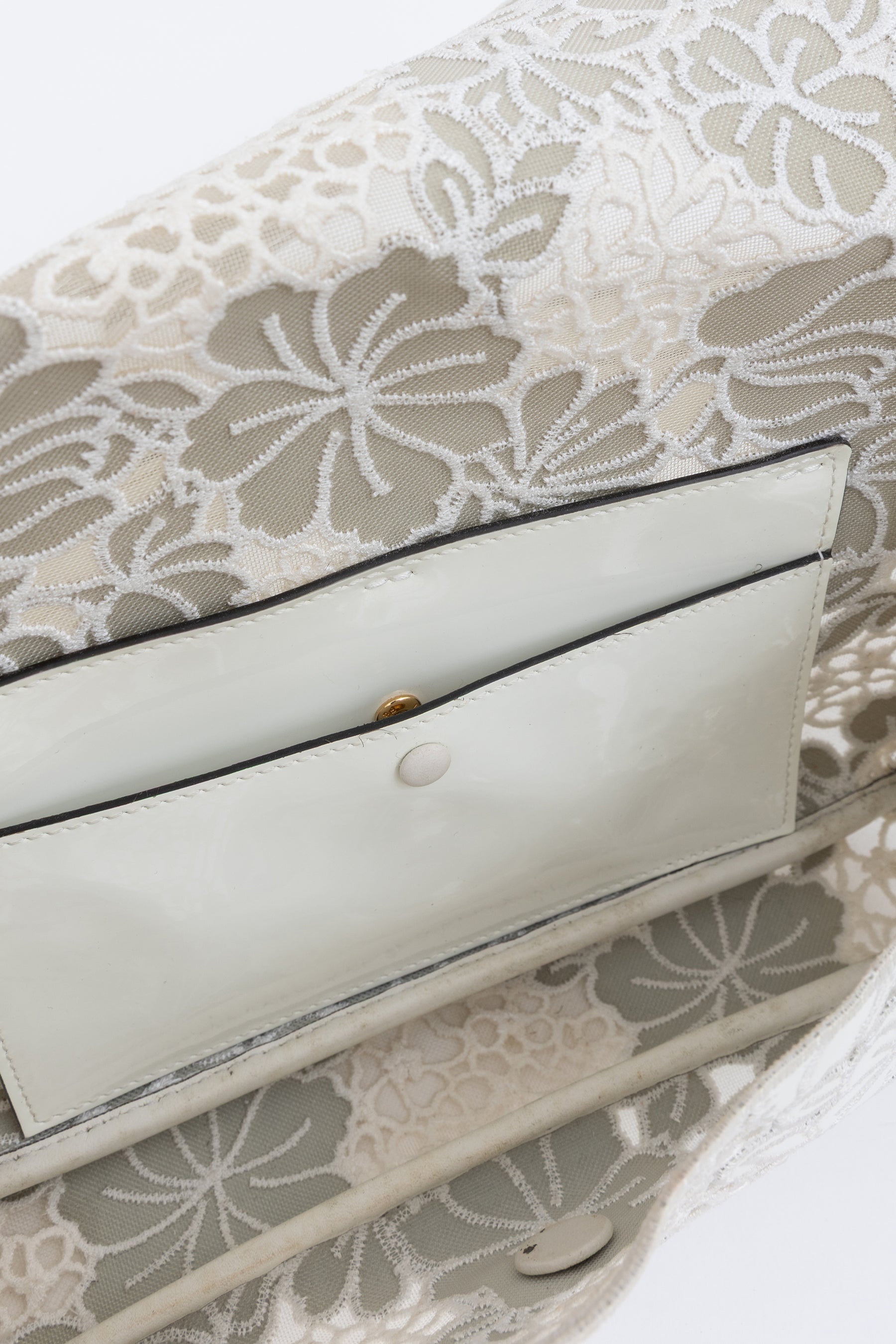 Embroidered Lace Baguette Bag