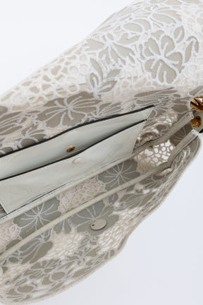 Embroidered Lace Baguette Bag
