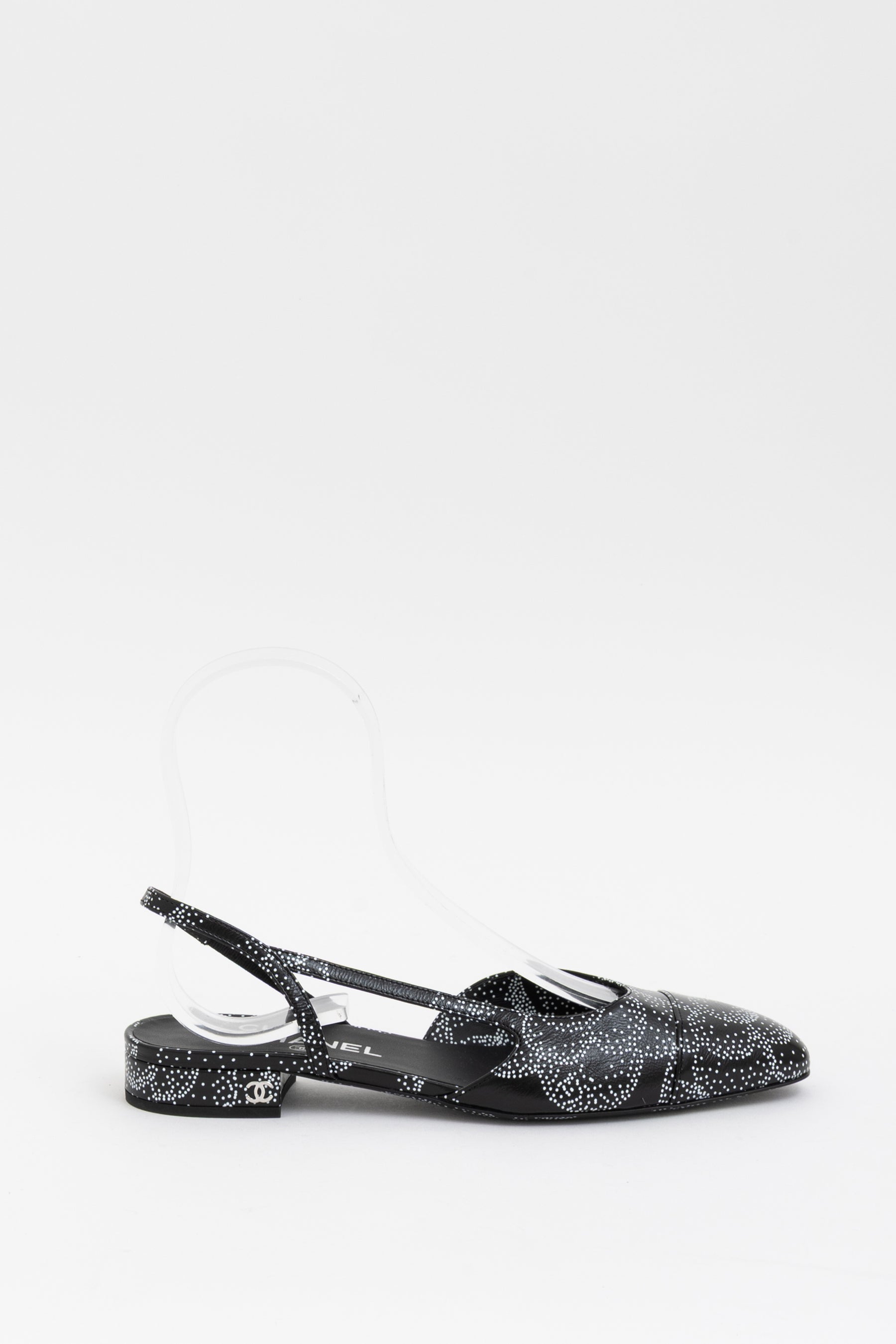 Interlocking CC Logo Slingback Flats