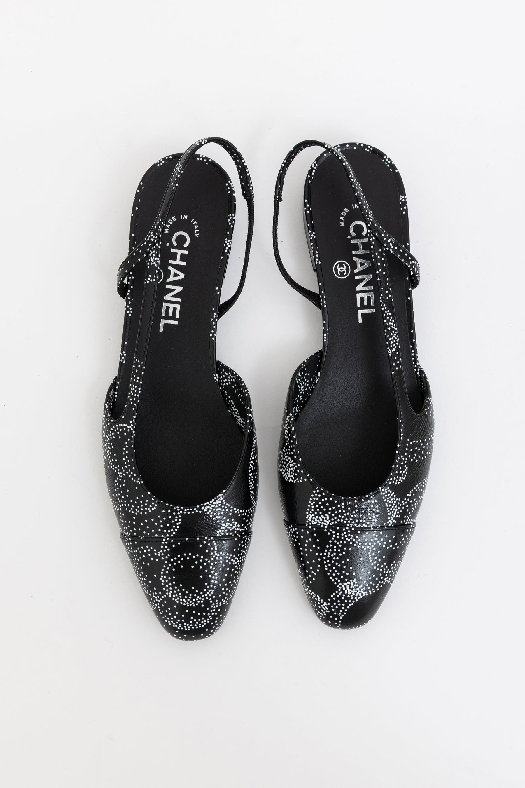 Interlocking CC Logo Slingback Flats