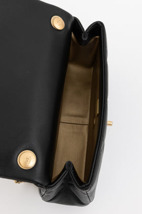 Small Flap Bag with Pearl Crush Chain