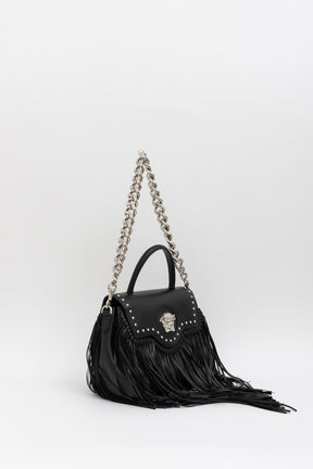 Medium La Medusa Fringe Leather Top Handle Bag