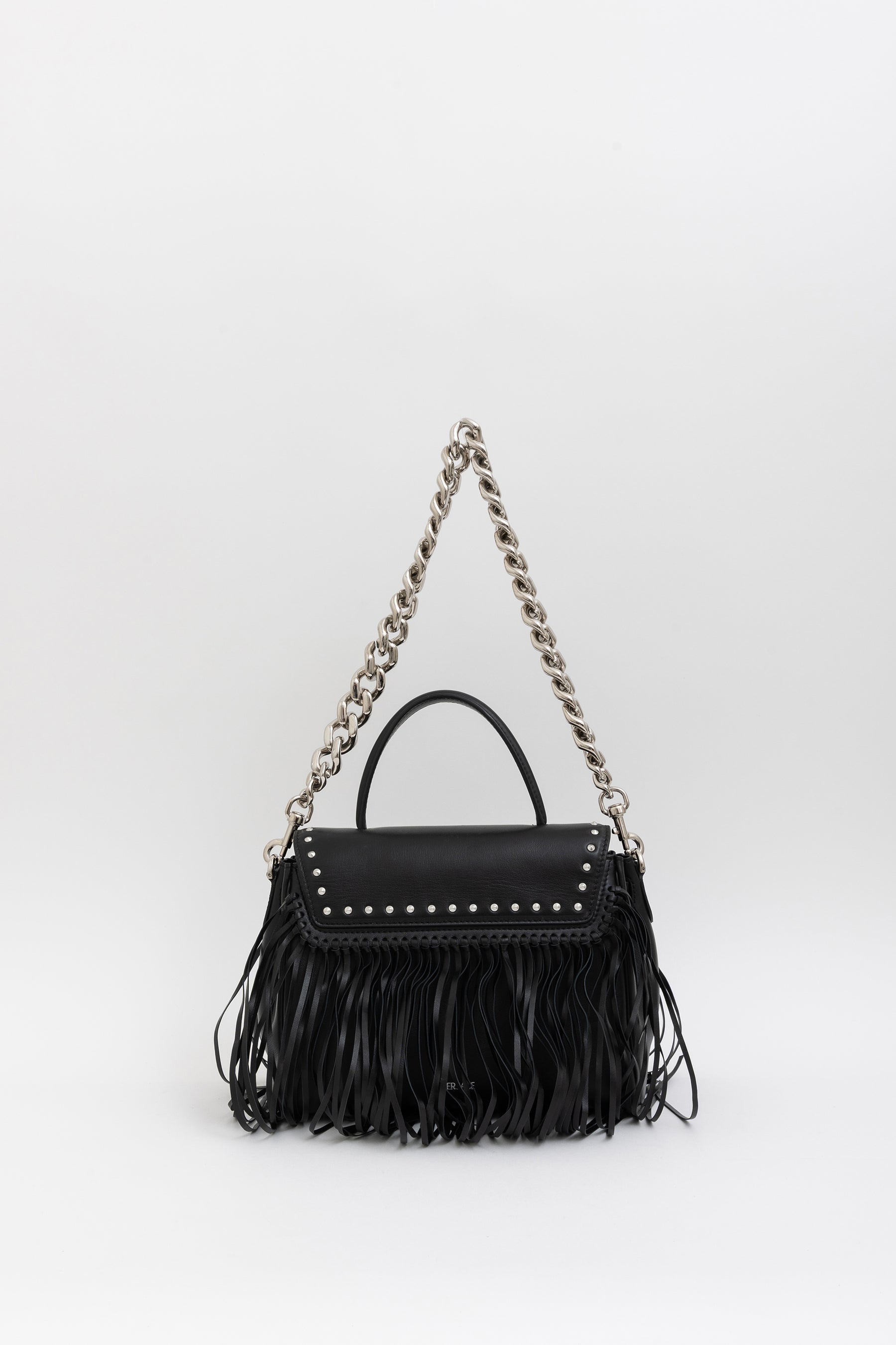 Medium La Medusa Fringe Leather Top Handle Bag