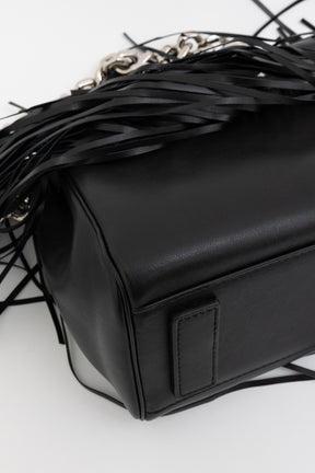 Medium La Medusa Fringe Leather Top Handle Bag