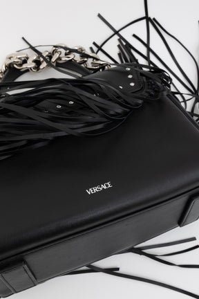 Medium La Medusa Fringe Leather Top Handle Bag