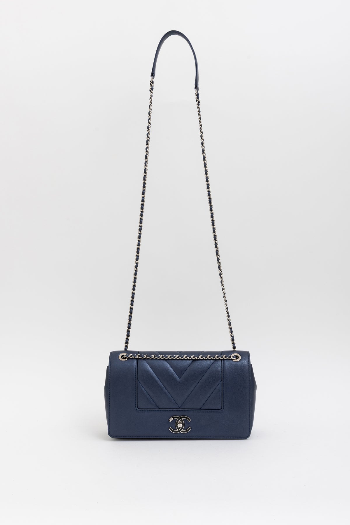 Medium Mademoiselle Chevron Flap Bag