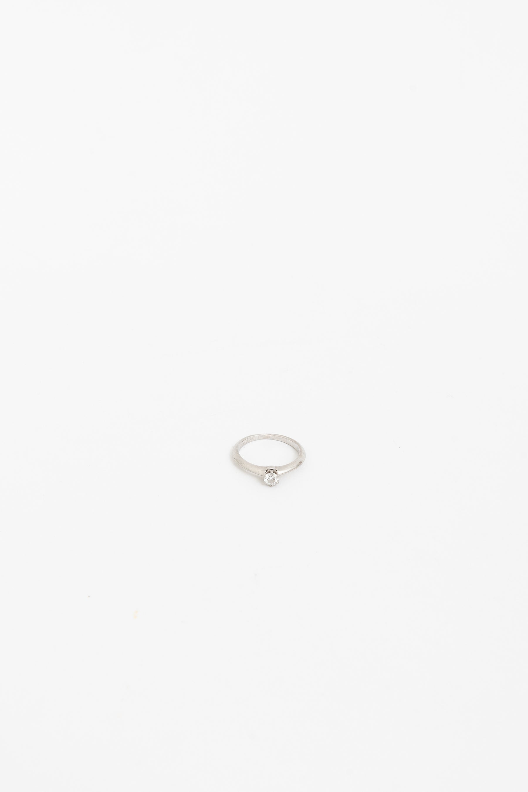 Platinum Round Brilliant Solitaire Diamond Ring