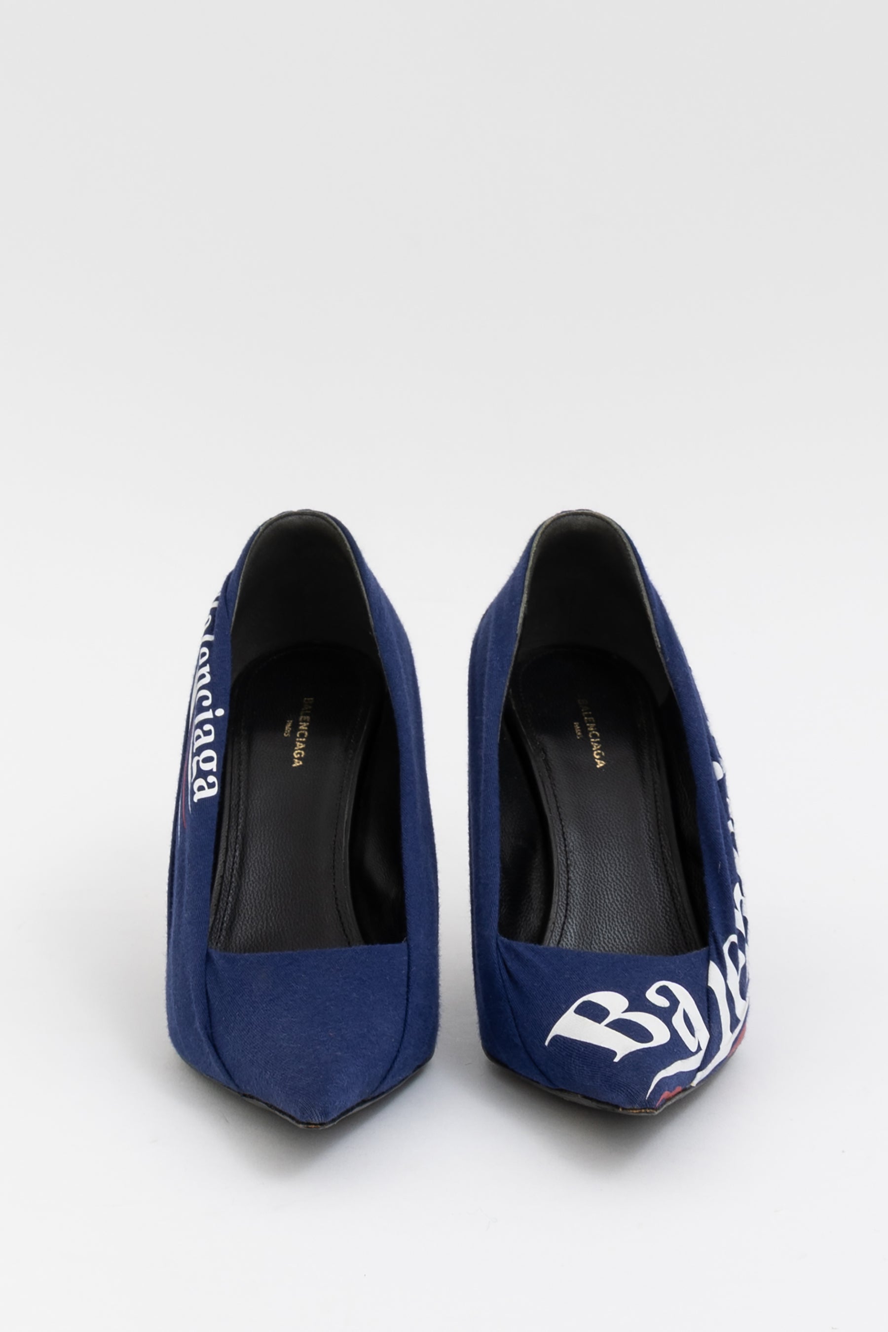 Jersey Crepe Campaign Logo Knife Pumps