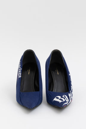 Jersey Crepe Campaign Logo Knife Pumps