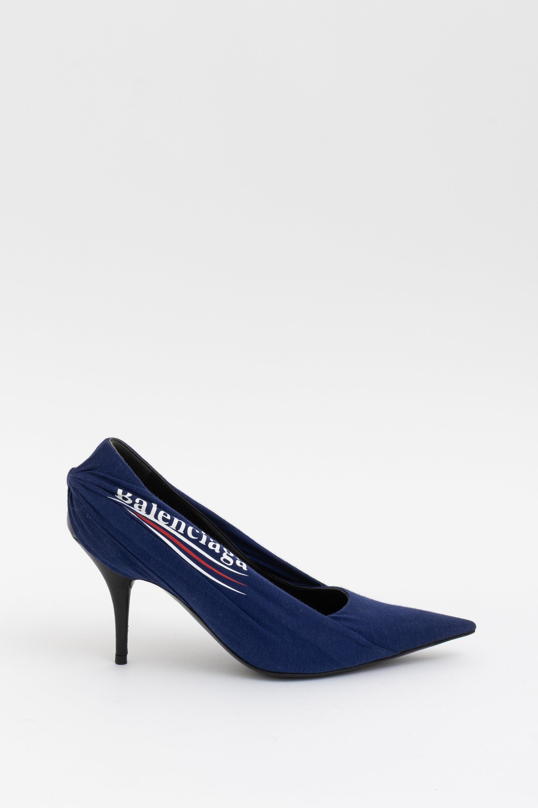 Jersey Crepe Campaign Logo Knife Pumps