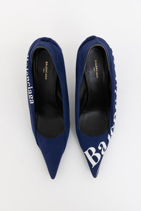 Jersey Crepe Campaign Logo Knife Pumps