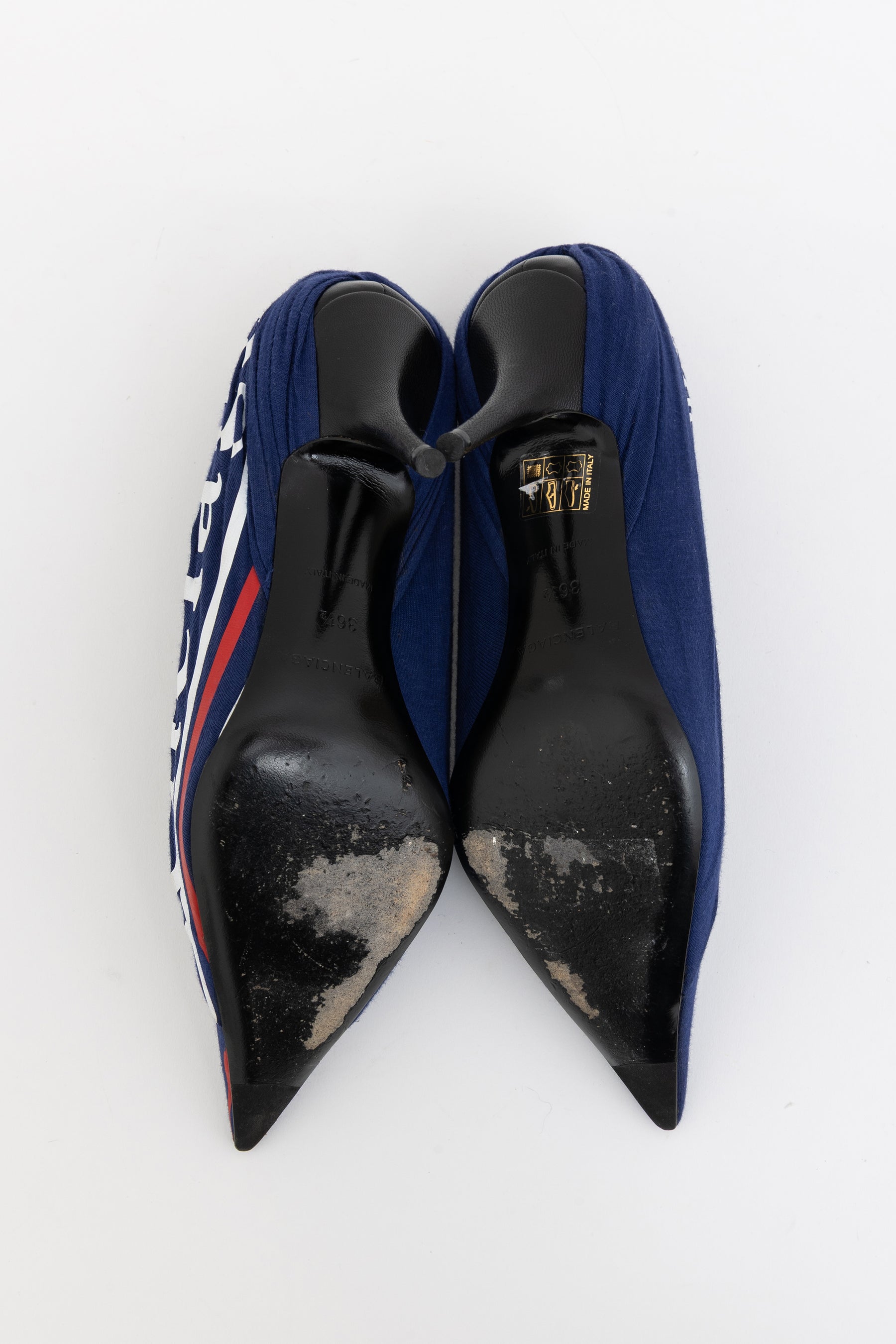 Jersey Crepe Campaign Logo Knife Pumps
