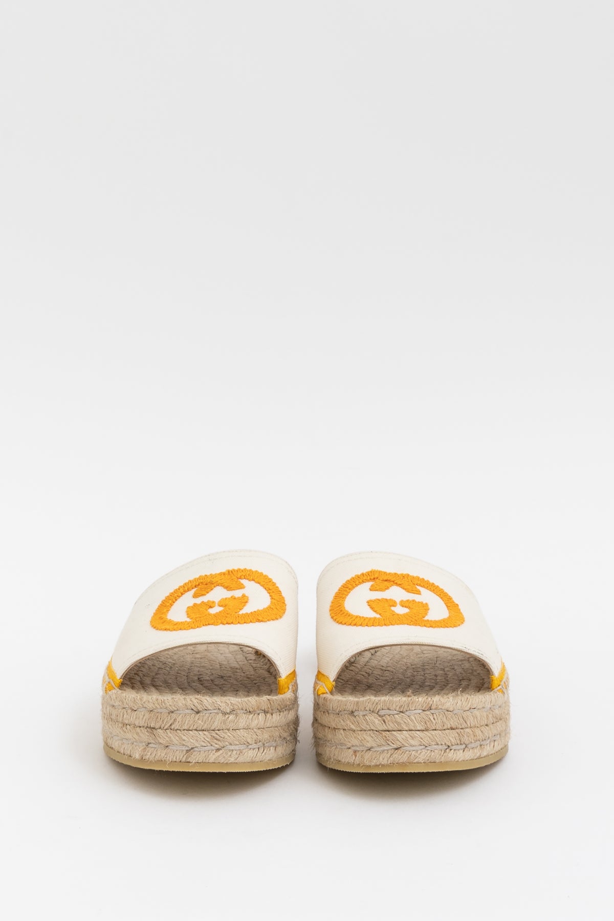 GG Embroidered Espadrille Slides