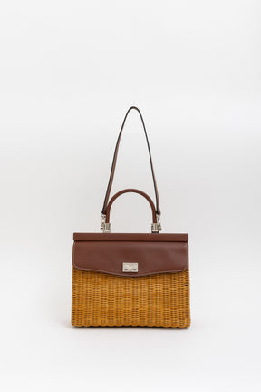 Paris Wicker Tote Bag