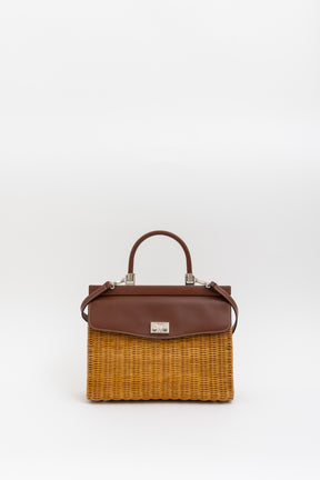 Paris Wicker Tote Bag