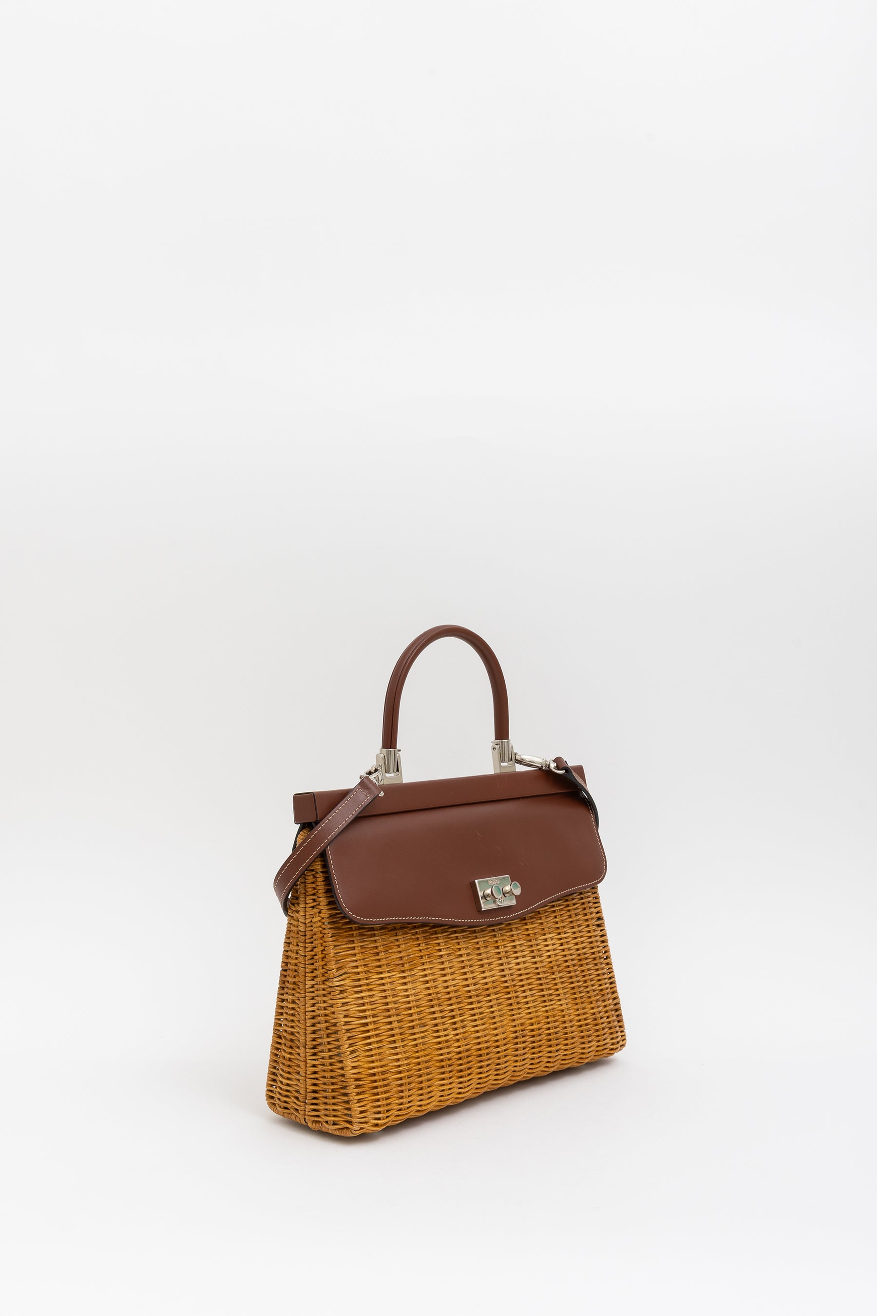 Paris Wicker Tote Bag