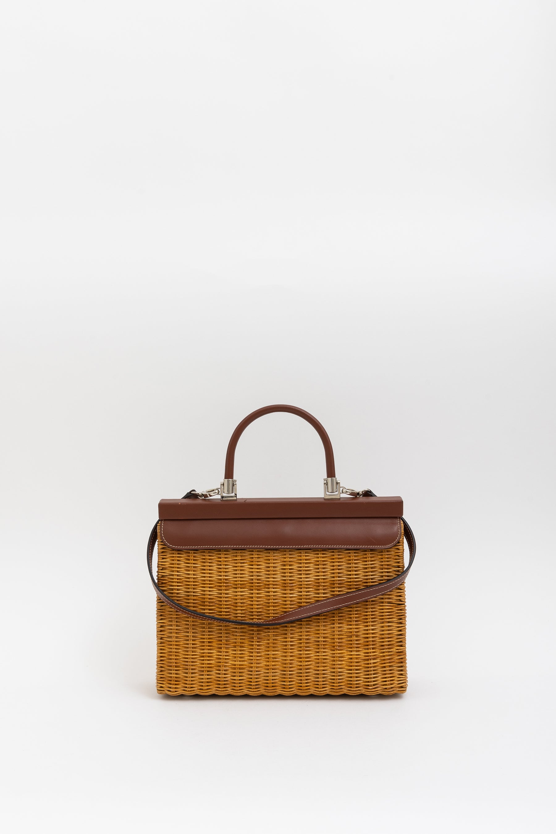 Paris Wicker Tote Bag