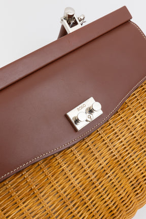 Paris Wicker Tote Bag