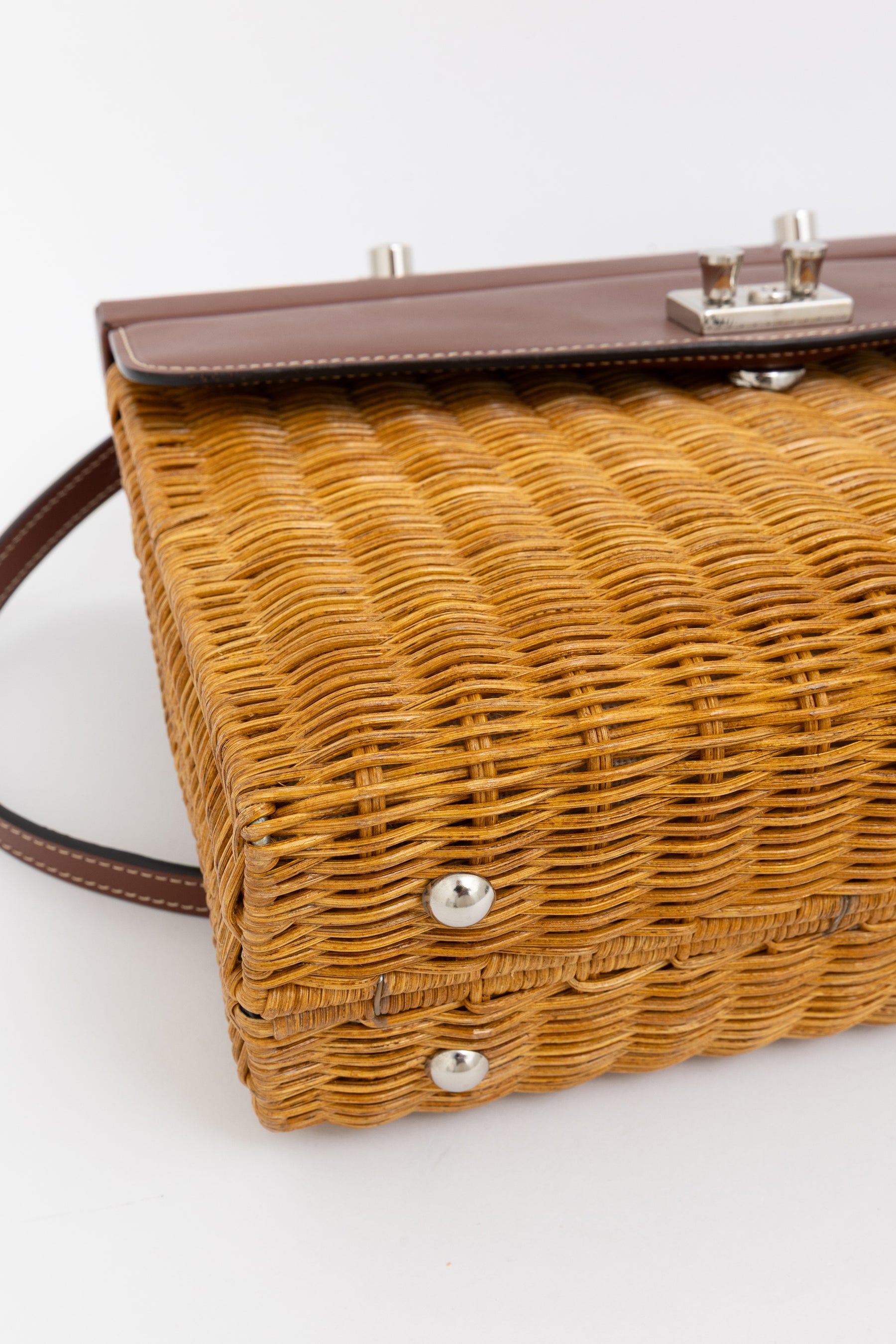 Paris Wicker Tote Bag