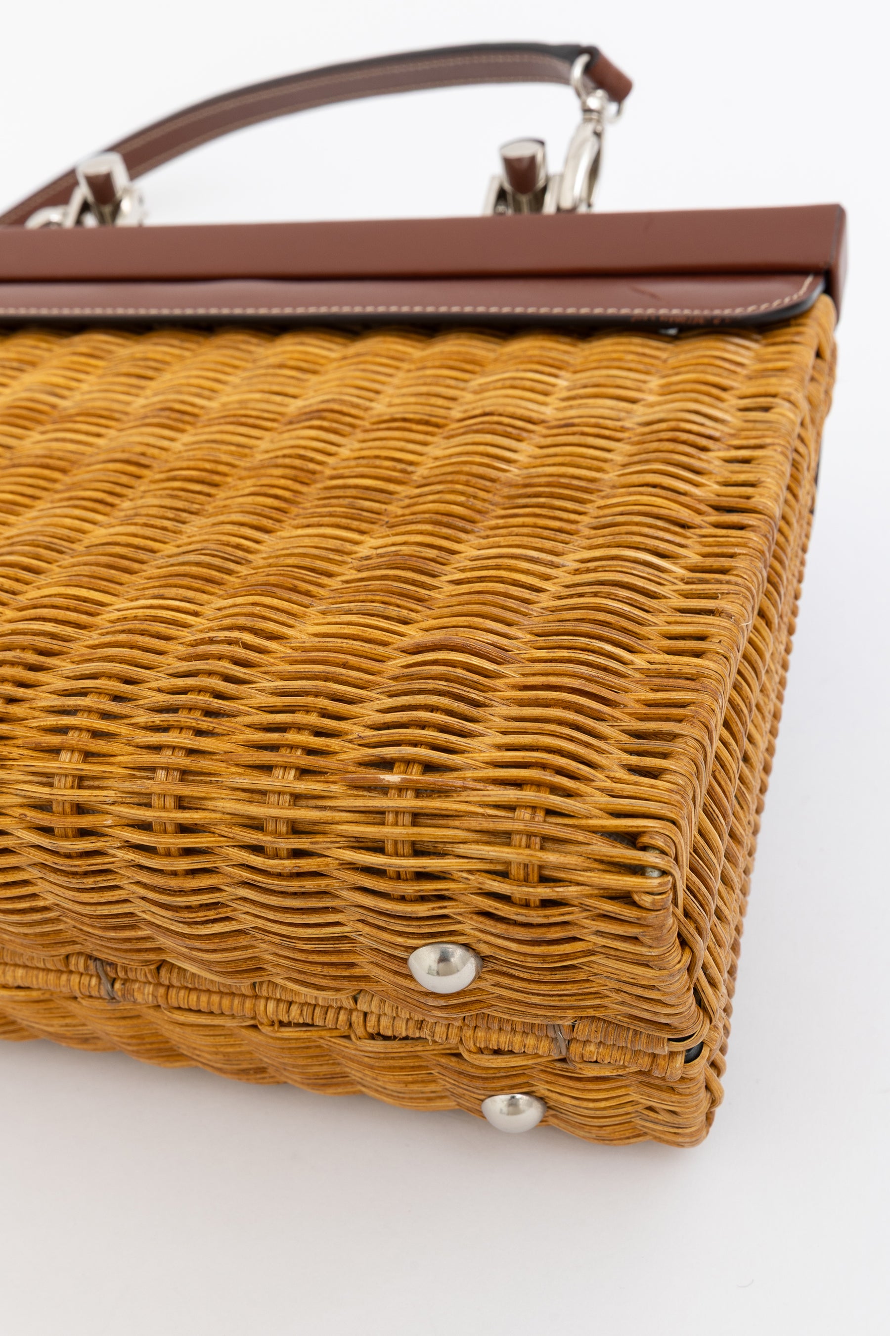 Paris Wicker Tote Bag