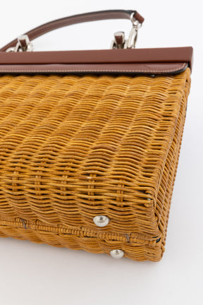 Paris Wicker Tote Bag