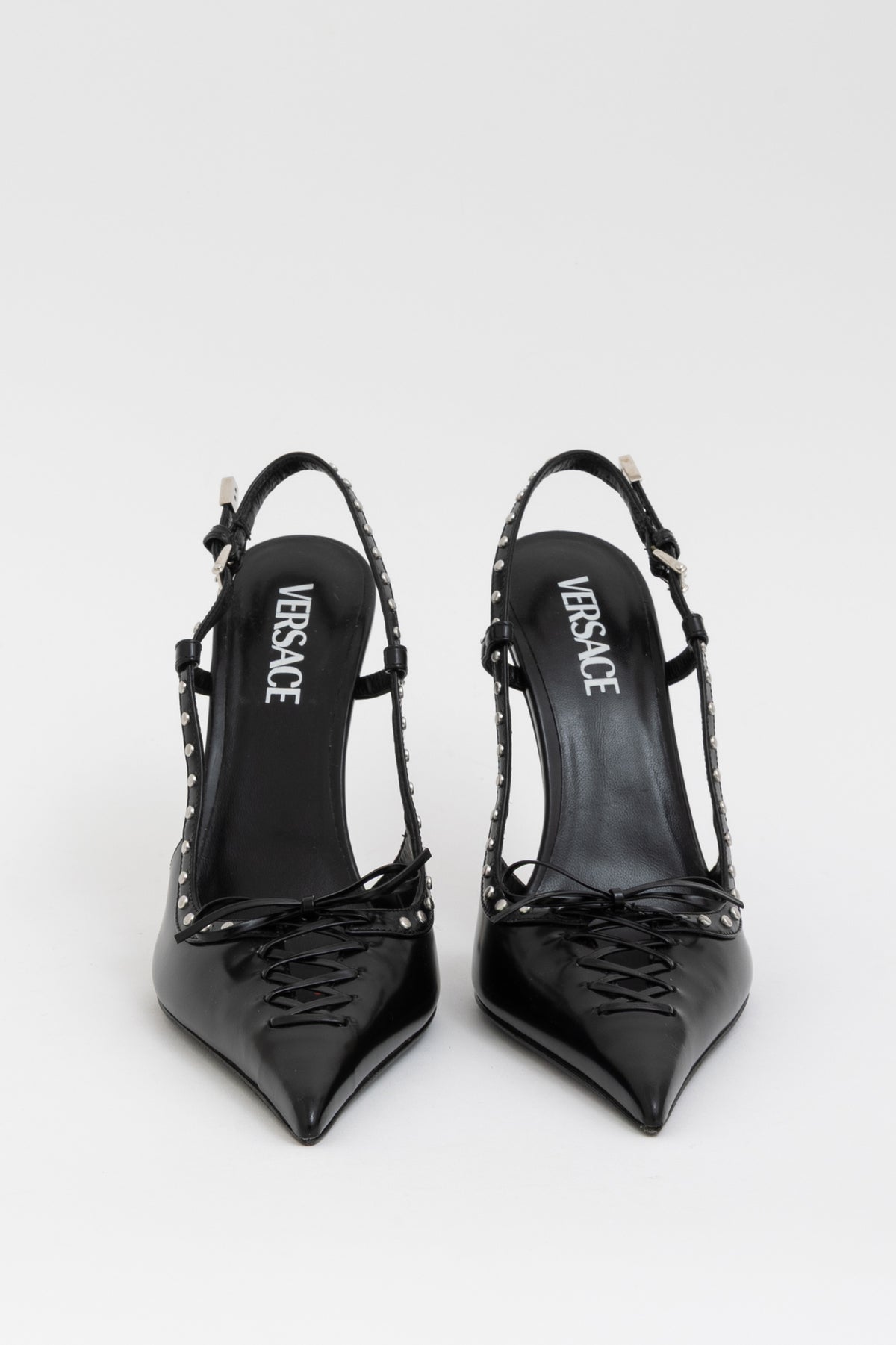 Laced Pin-Point Slingback Pumps