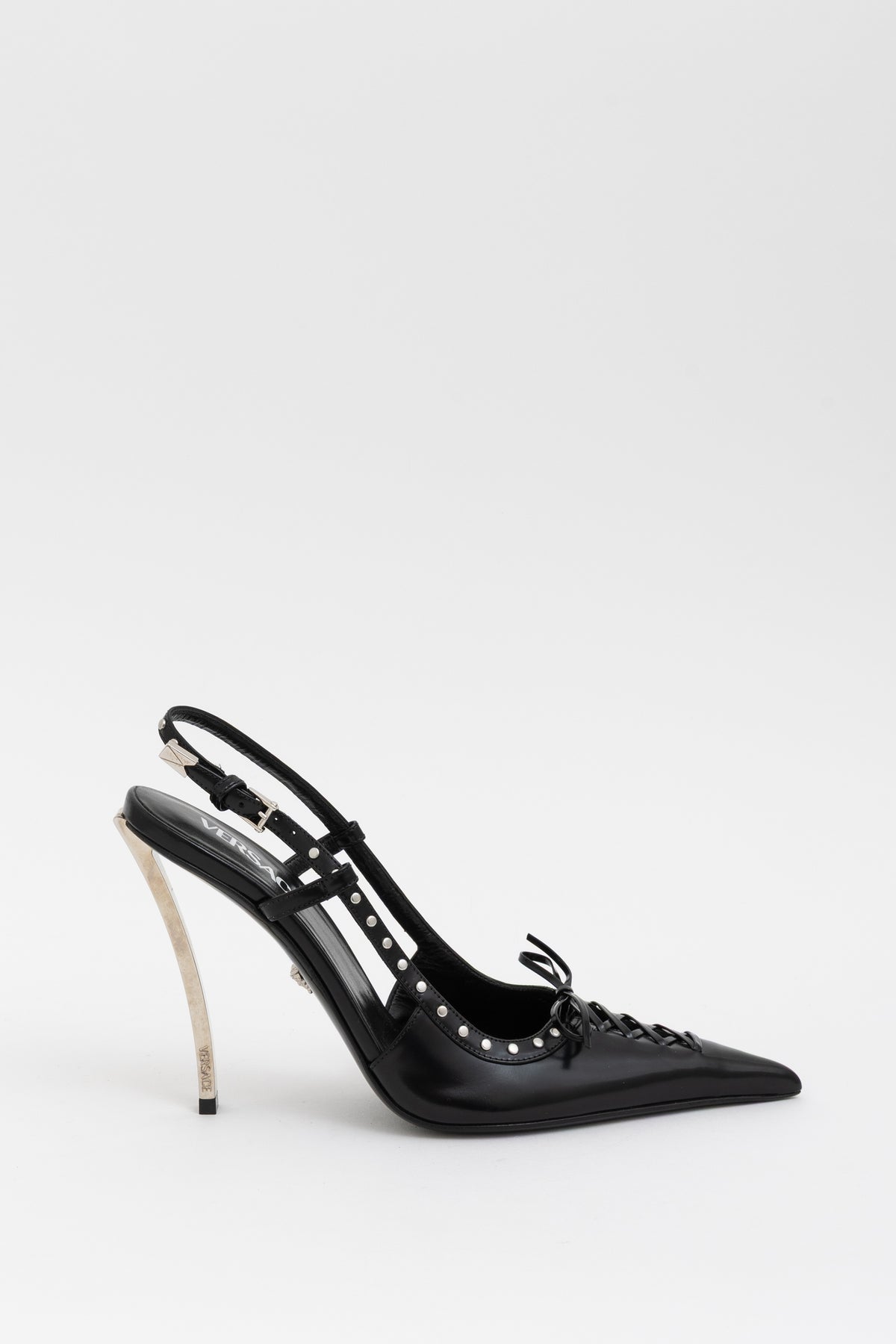 Laced Pin-Point Slingback Pumps