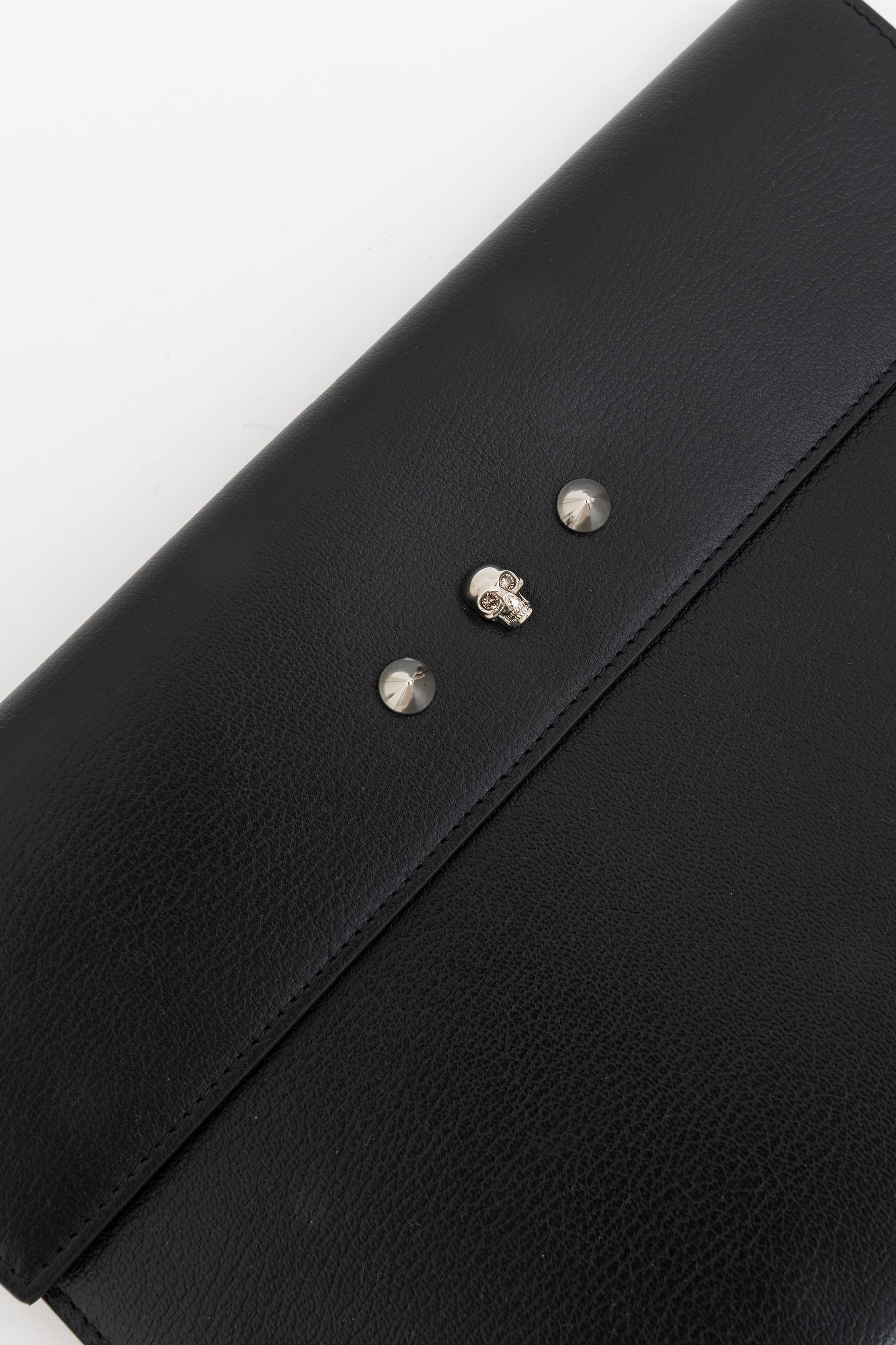 Skull And Stud Envelope Clutch
