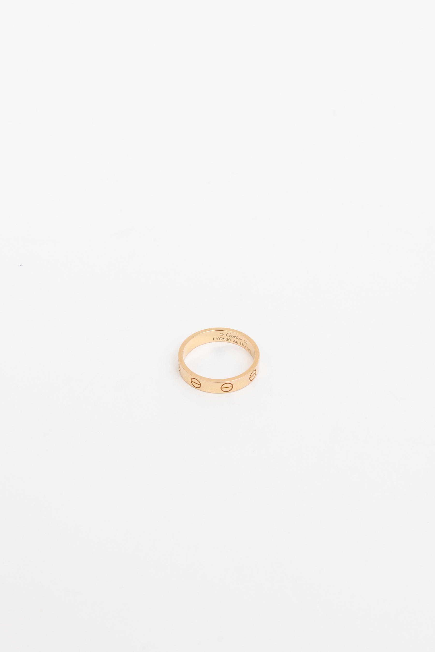 Small Love Ring in Rose Gold