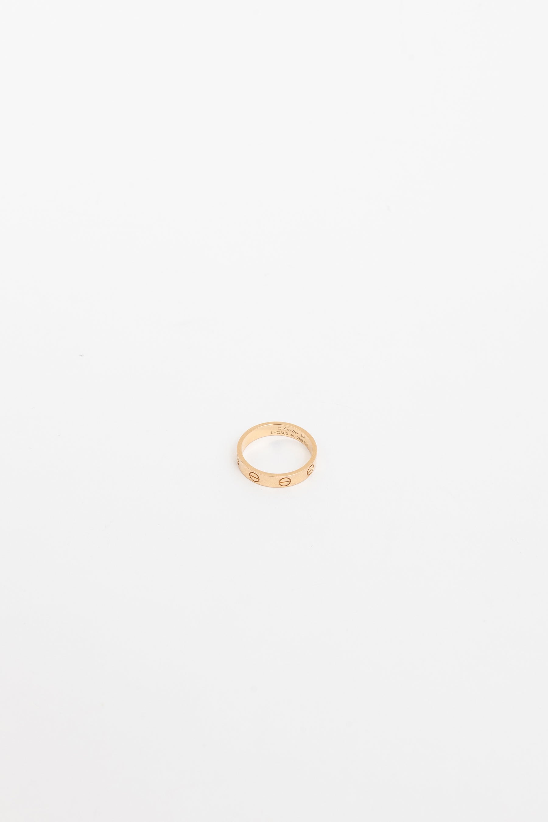 Small Love Ring in Rose Gold