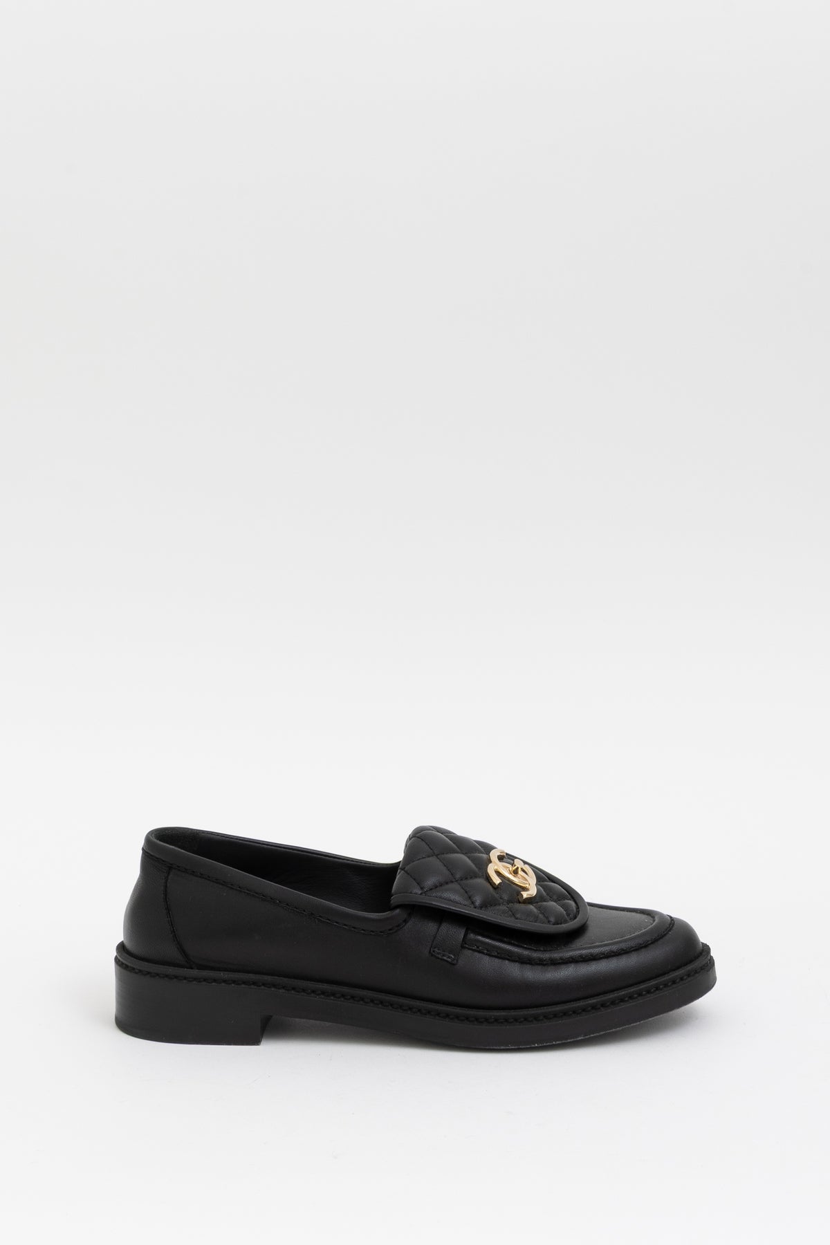 Quilted Turn Lock Loafers