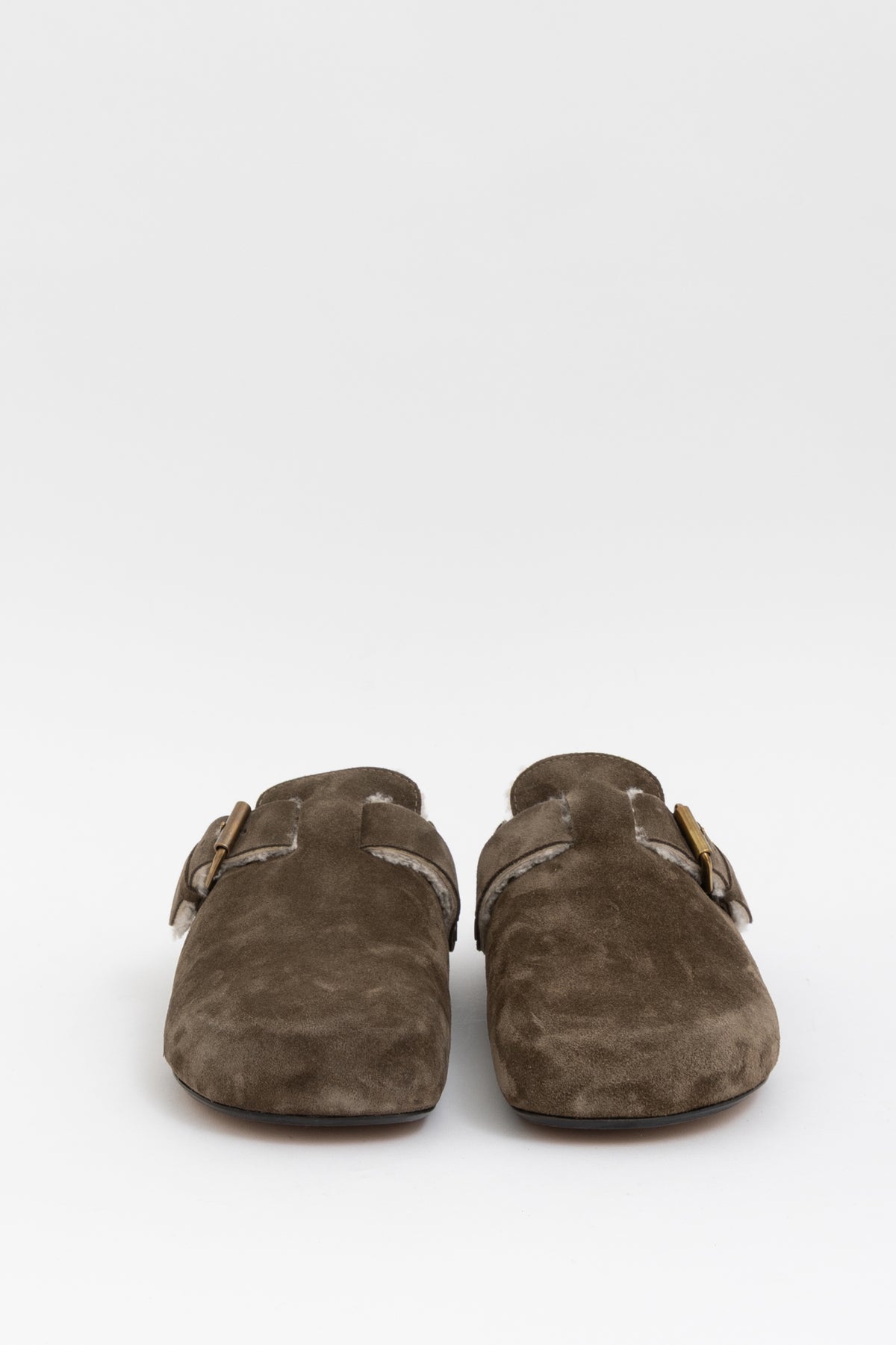 Mirvin Shearling Lined Suede Clogs