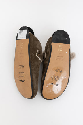 Mirvin Shearling Lined Suede Clogs